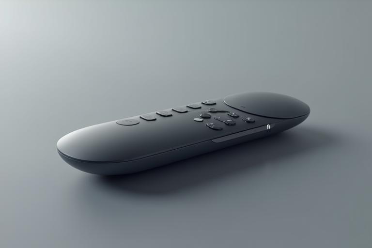 Sleek AuraVision remote control with minimalist design